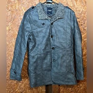 Upyooing men grey casual large warm jacket